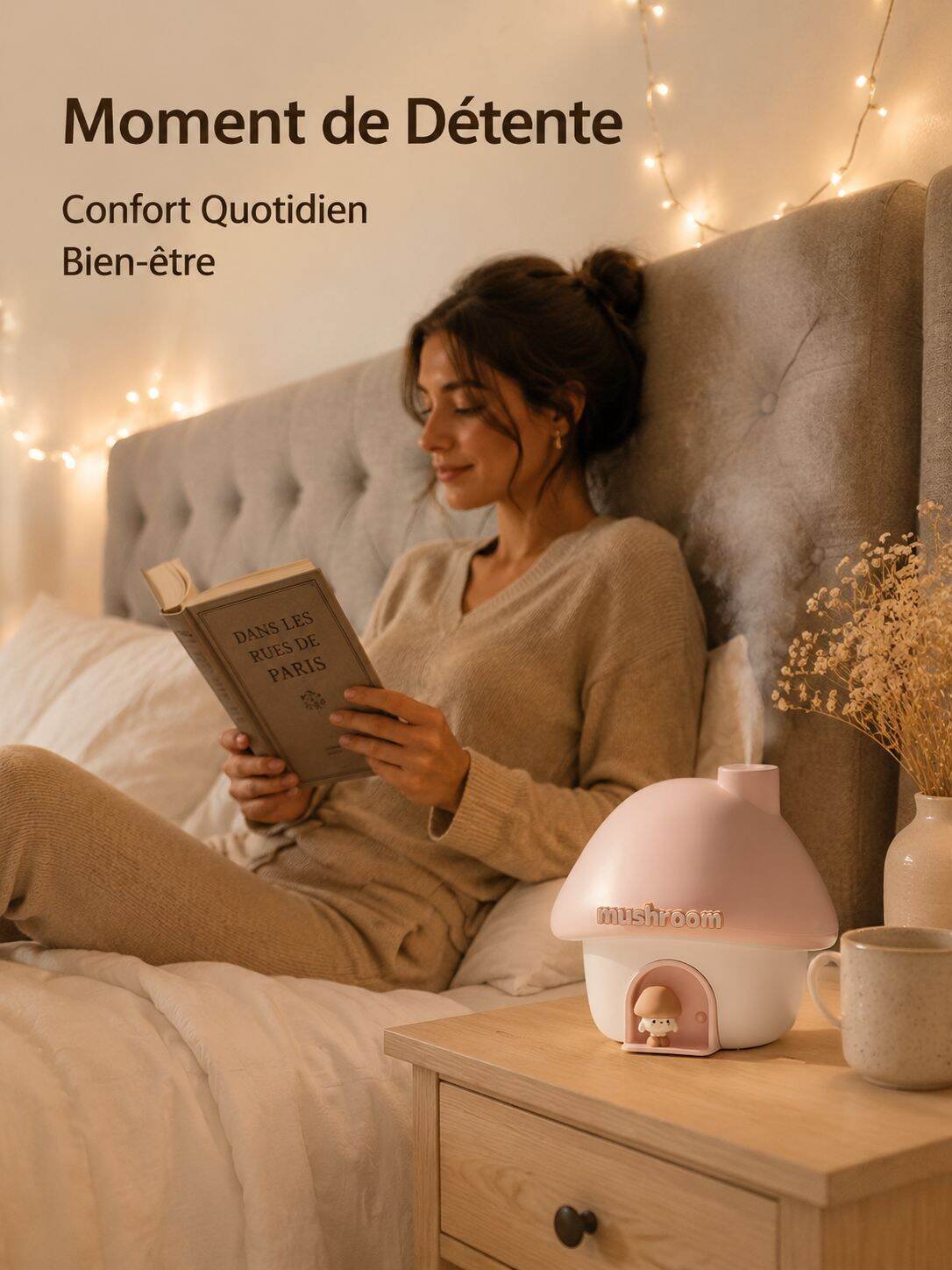 Humidificateur créatif veilleuse maison champignon
