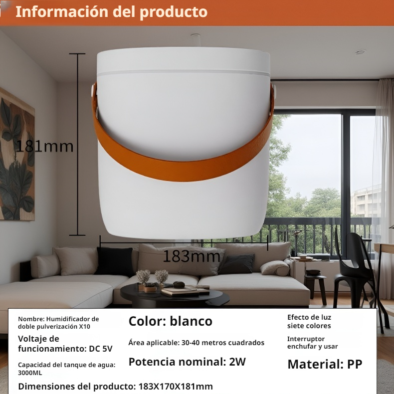 Gran capacidad humidificador de doble pulverización