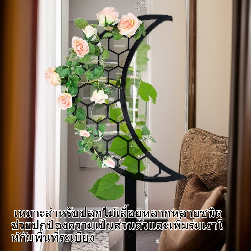 โครงสร้างปลูกต้นไม้เลื้อยคลานทรงเรขาคณิตสำหรับตกแต่งระเบียง