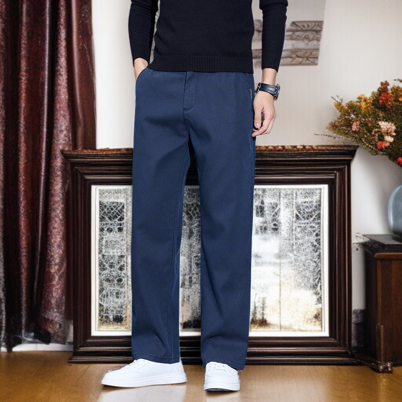 秋のライトラグジュアリー メンズ ワイドパンツ