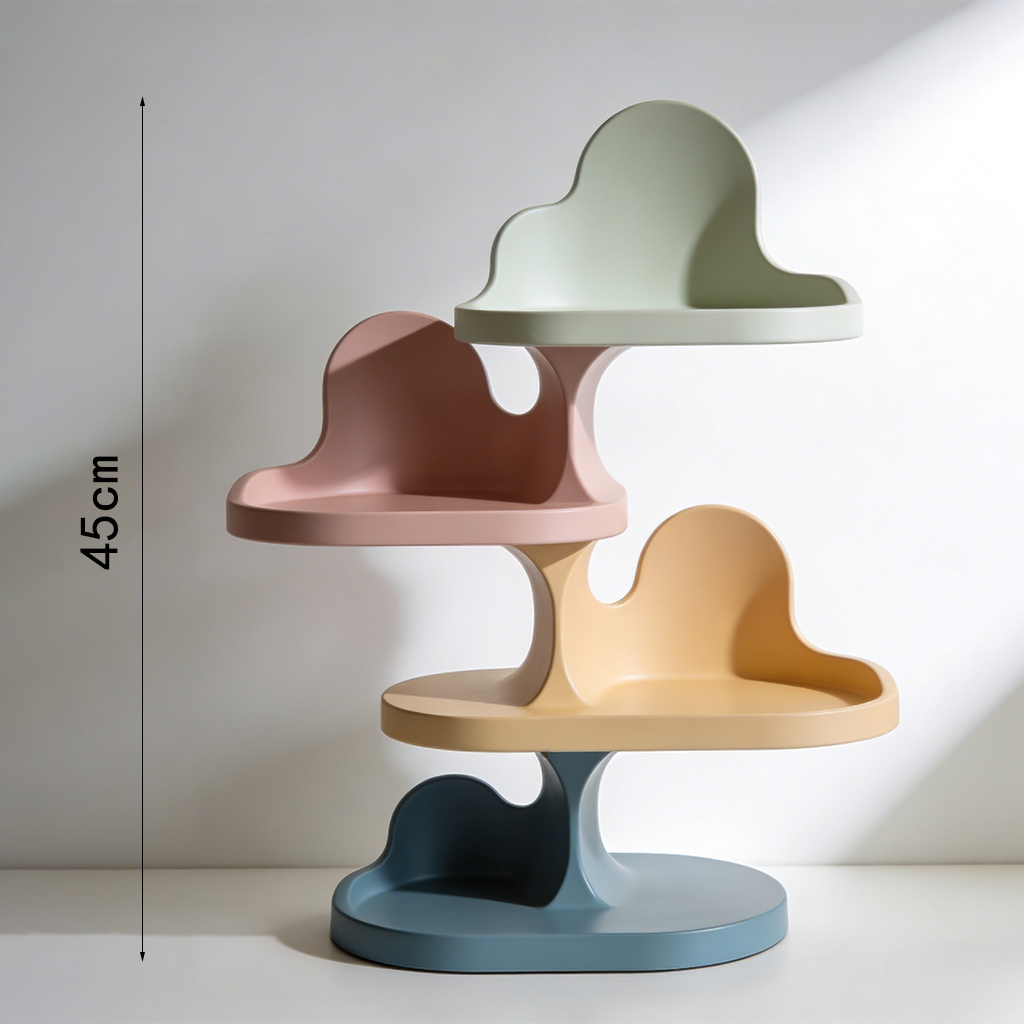 실내 공간에 배치된 수납 선반