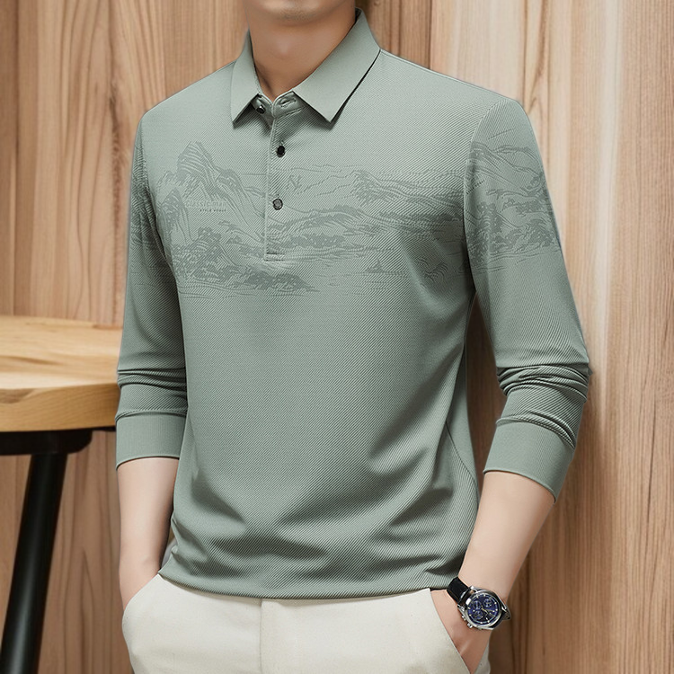 남자 캐주얼 긴팔 셔츠 비즈니스 캐주얼 터틀넥 긴팔 셔츠 남자 긴팔 티셔츠 남자 비즈니스 긴팔 셔츠