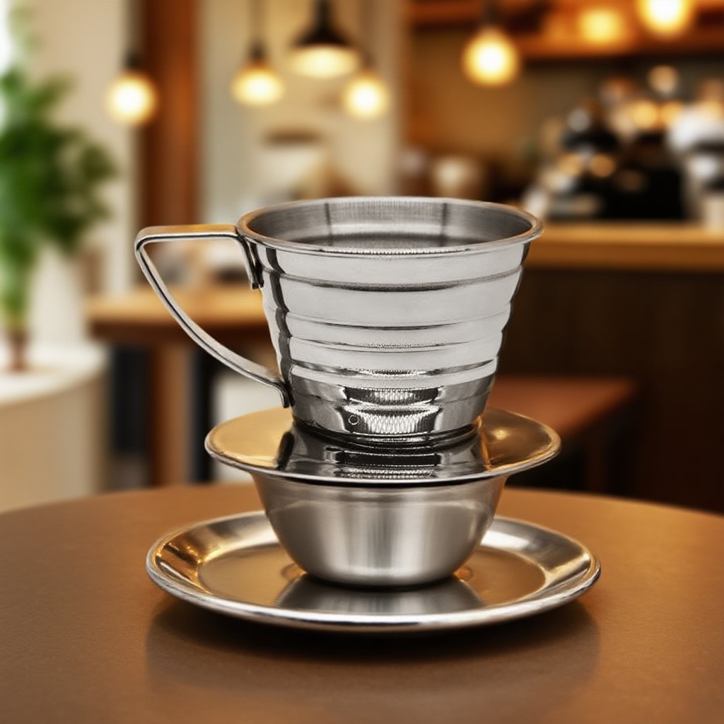 Langlebiger Kaffeefilter aus Edelstahl für Tassen