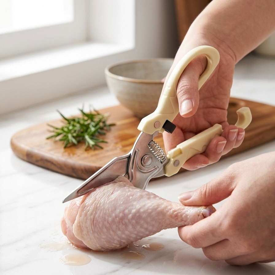 多機能マグネット式鶏骨切りばさみ