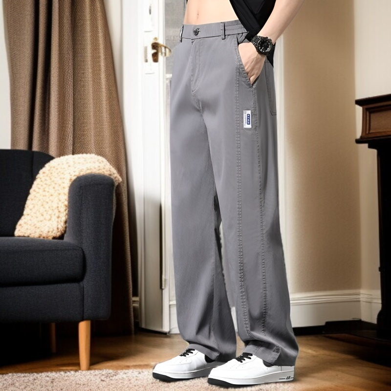 얇은 와이드 일자 와이드 팬츠 여름 텐셀 스판 얇은 캐주얼 팬츠
