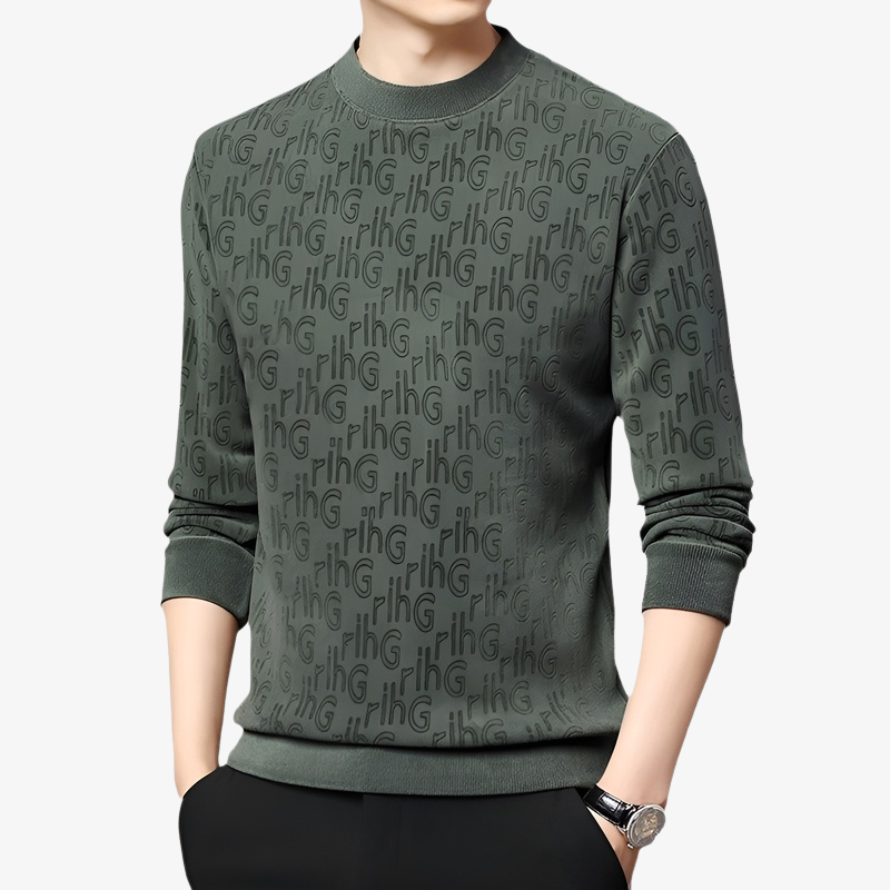 캐주얼 패션 남성 상의 자카드 라운드 긴팔 후드 기모 기모 레깅스 상의