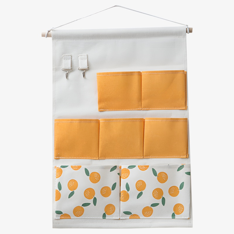 布製壁掛け収納バッグ ベッドサイドの壁 ドア掛け 携帯電話収納ポケット 寮の壁掛けアーティファクト