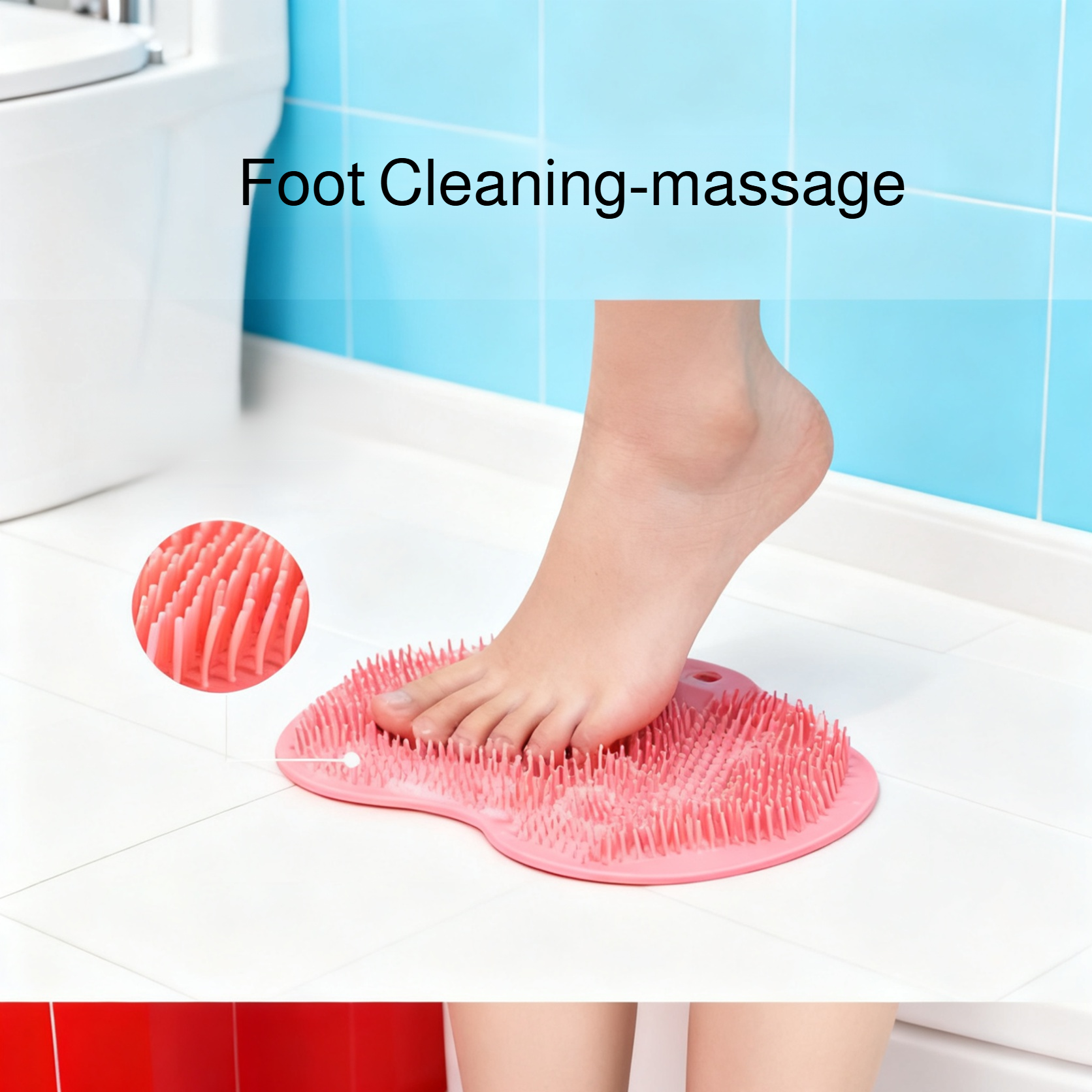 Silicone foot washer foot rubbing pad