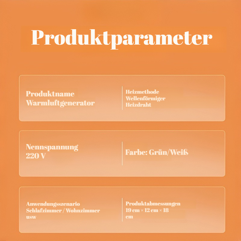 Zirkulierende Desktop-Heizlüfter