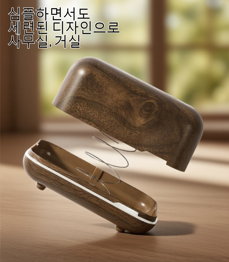 고급 호두나무 소재 종이 케이스 디테일