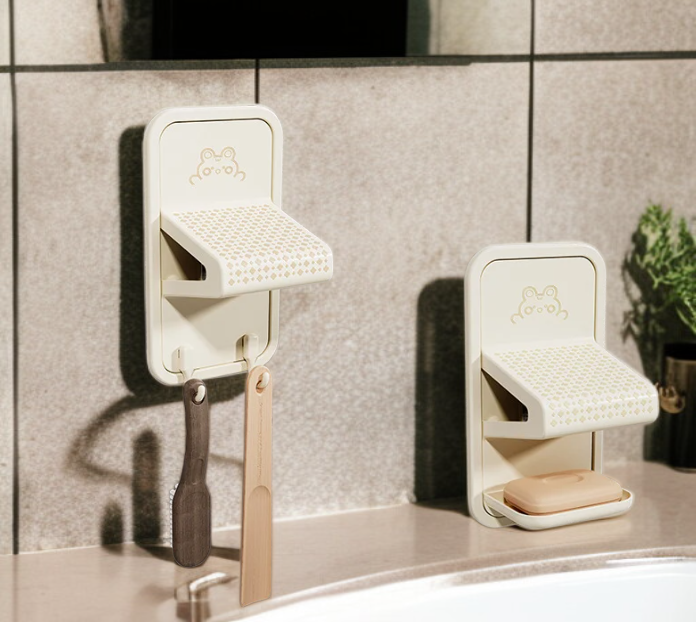 เก้าอี้วางเท้าดีไซน์กะทัดรัดสำหรับห้องน้ำ