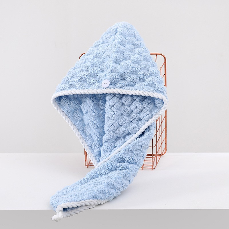 珊瑚絨加厚速乾乾髮帽