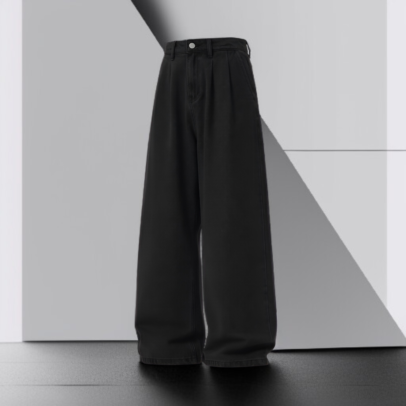 워싱 처리된 디스트레스드 진