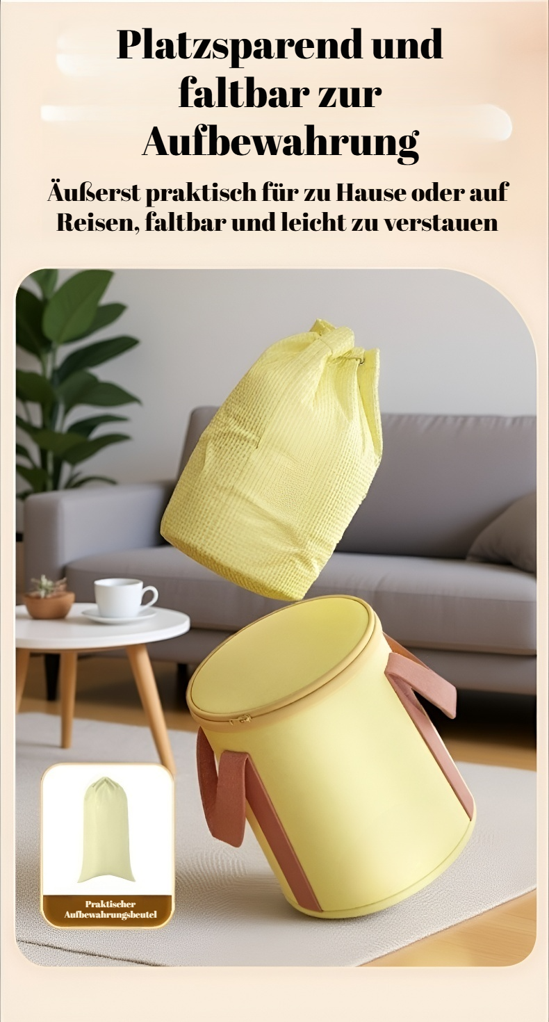 Fußbad-Eimer platzsparend zusammenfaltbar