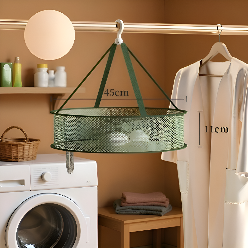 공간 절약형 빨래 건조망 설치 예시