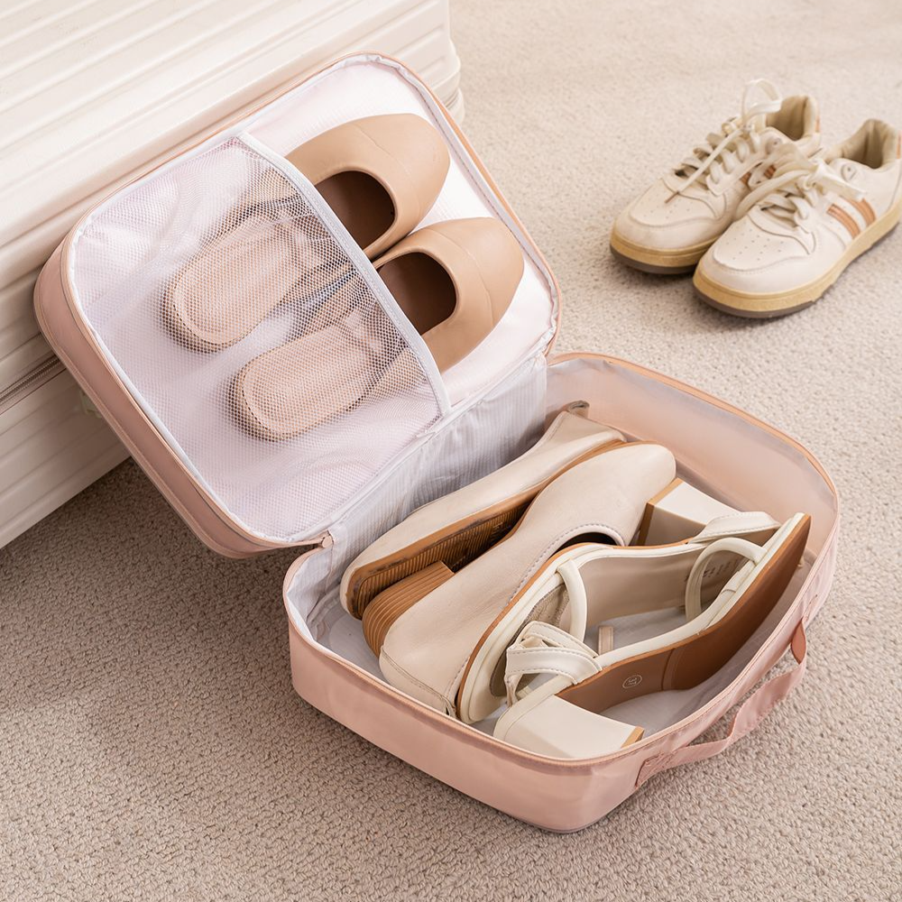 외출 접이식 휴대용 3단 입체 신발 가방 여행 신발 가방 신발 수납 가방