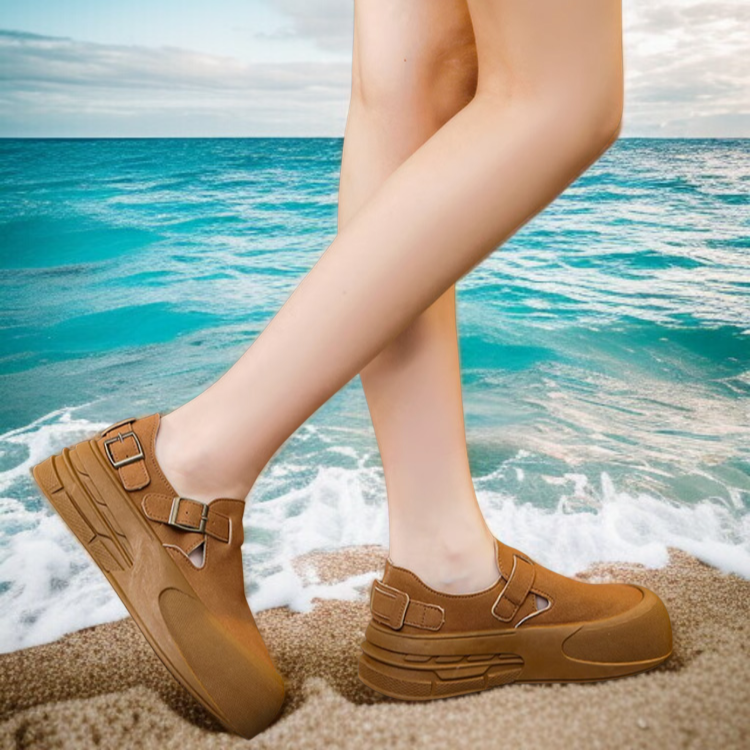 키높이 캐주얼화 슬립온 여성 라운드 송편 통굽 슈즈 못난이 키높이 캐주얼화