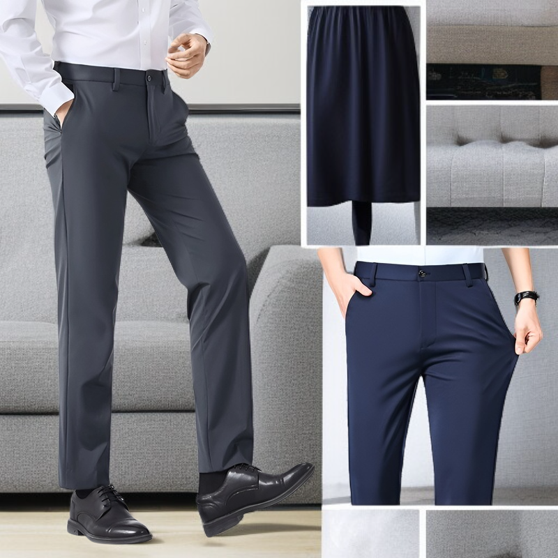 일자핏 솔리드 슬림 비즈니스 정장바지 출근 아이스 무파마 정장 남바지 터치 상의