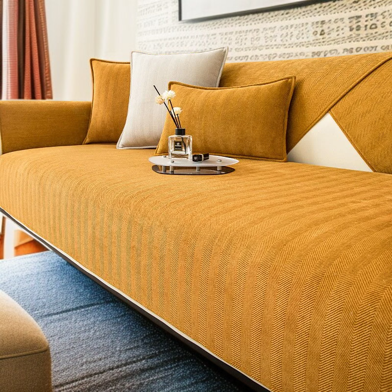 シュニール織ソファカバー ソファカバー ピュアカラー 滑り止め ホームユース ナチュラルコンフォート