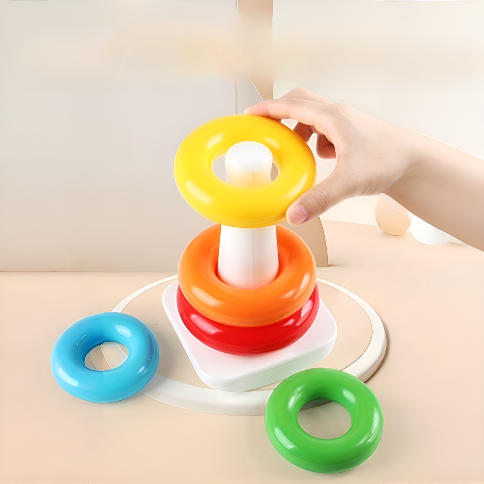 무지개 회전 쌓기 놀이