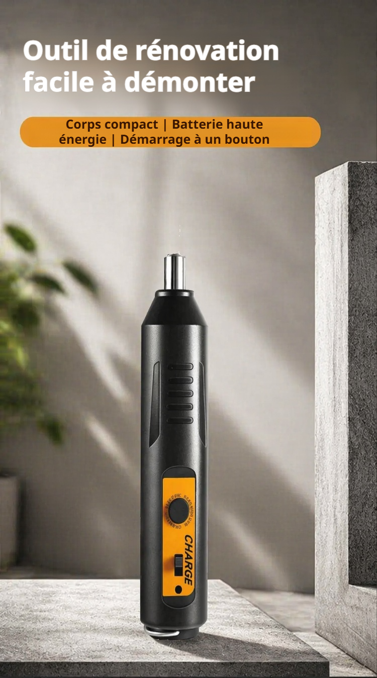 Tournevis électrique rechargeable au lithium en utilisation domestique