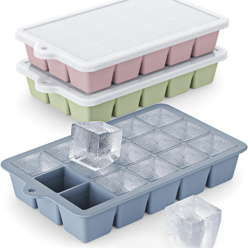 Household 4-Grid Ice Cube Tray with Lid