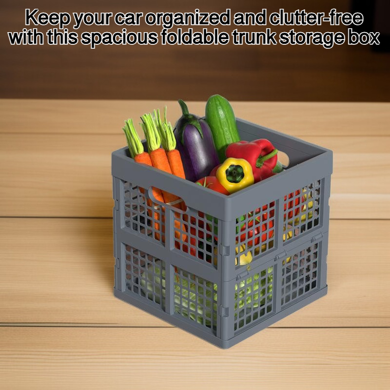 Foldable car trunk storage box