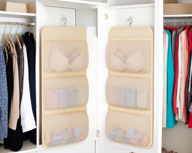 Space-saving wardrobe storage solution for socks