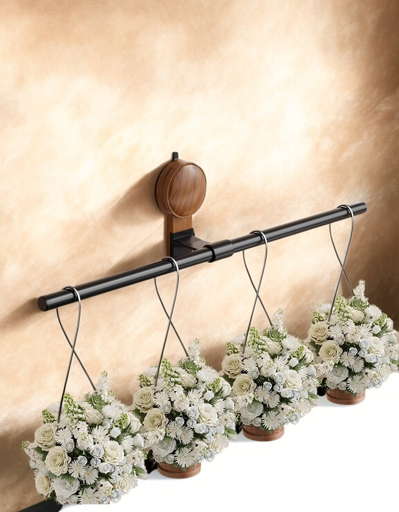 高質感木紋浴室掛架