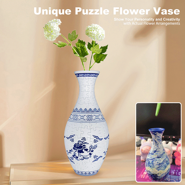 Creative 3D Vase Puzzle Ornament – Home Decor & Holiday Gift Idea