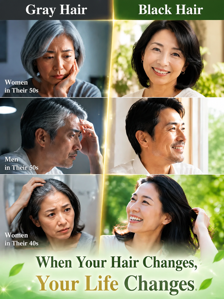 【Healthy and Harmless】Plant Extract Single-Agent Hair Dye for Gray Coverage