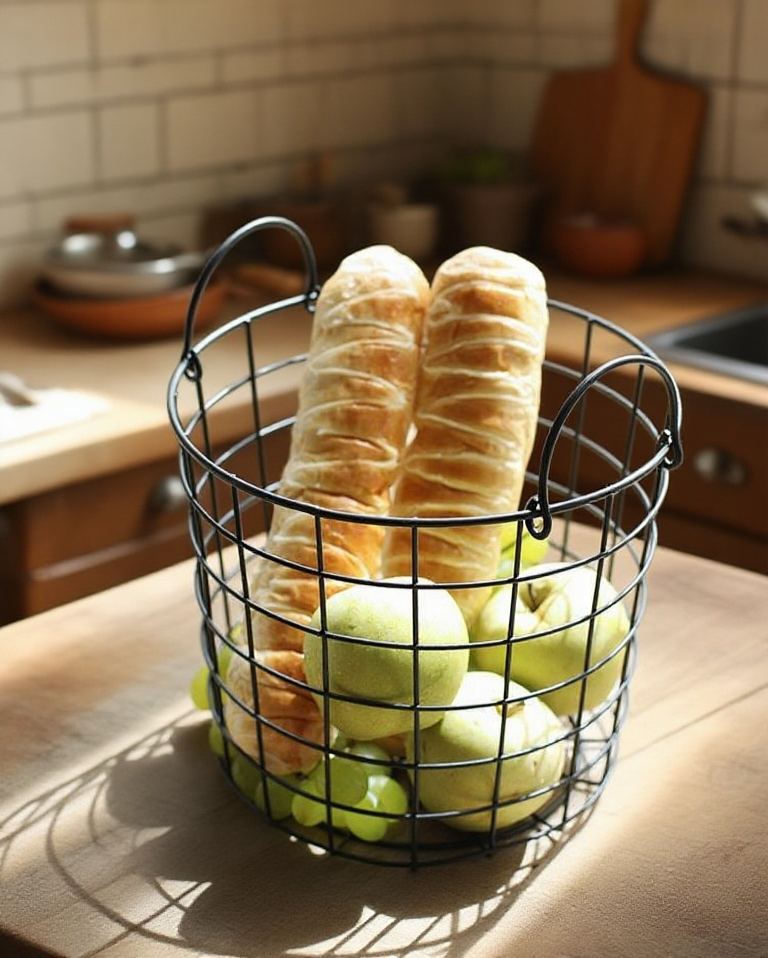Farmhouse decor with retro iron storage bucket