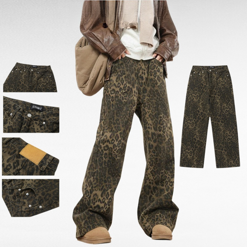 休閒牛仔直筒褲