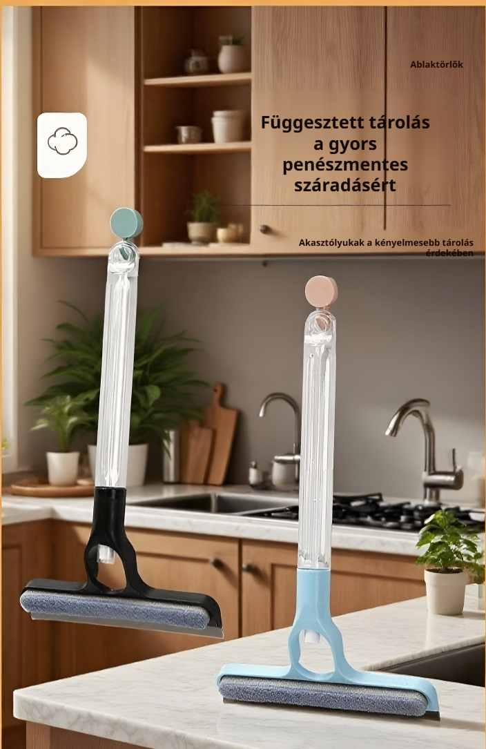 Kihúzható nyelű üvegtisztító ablakhoz