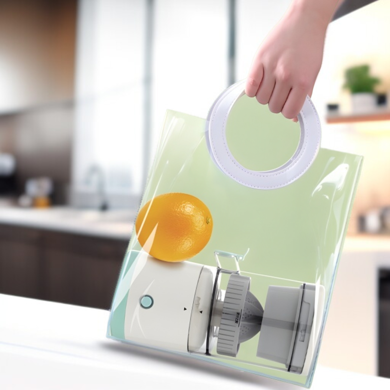 Exprimidor eléctrico portátil multifuncional, vaso de jugo con separación de residuos