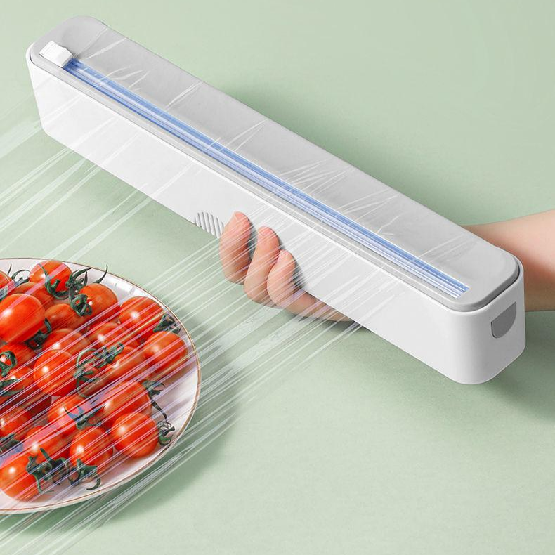 Cortador de film transparente para cocina doméstica, magnético y fácil de usar