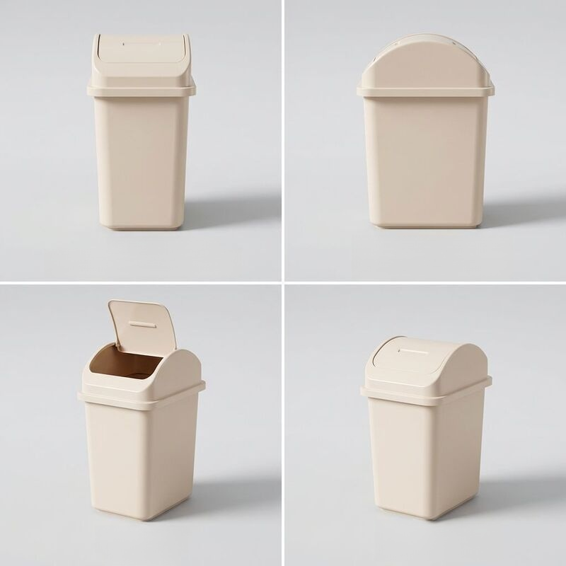 ถังขยะในบ้านแบบมีฝาปิดและความจุขนาดใหญ่สำหรับห้องนั่งเล่นหรือห้องน้ำ