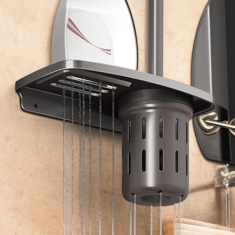 Toilet brush on the wall household set free punch wall mounted bathroom rack toilet cleaning brush