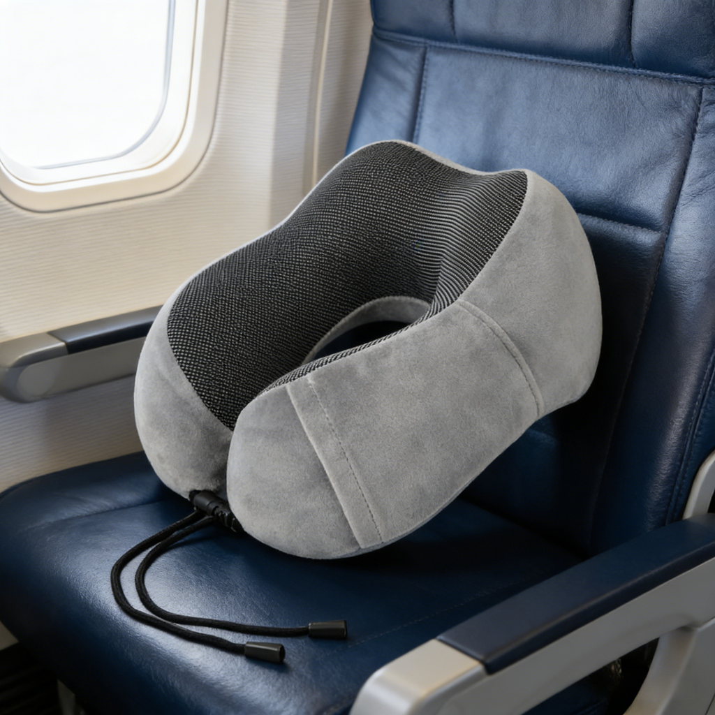 Coussin de voyage en U à mémoire de forme avec soutien bosselé