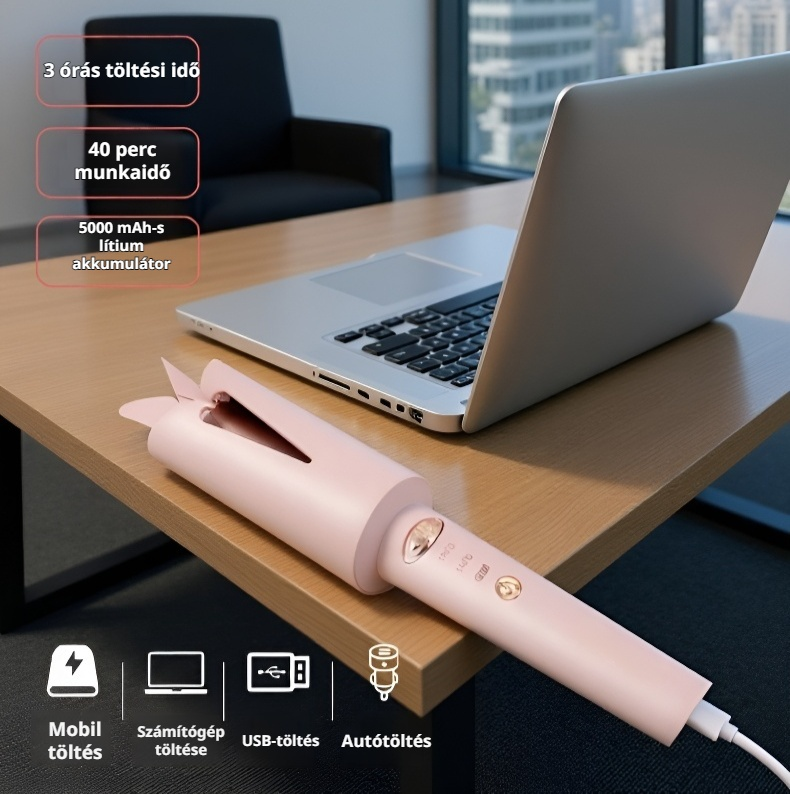 Minden hajtípushoz alkalmas automata hullámos hajformázó