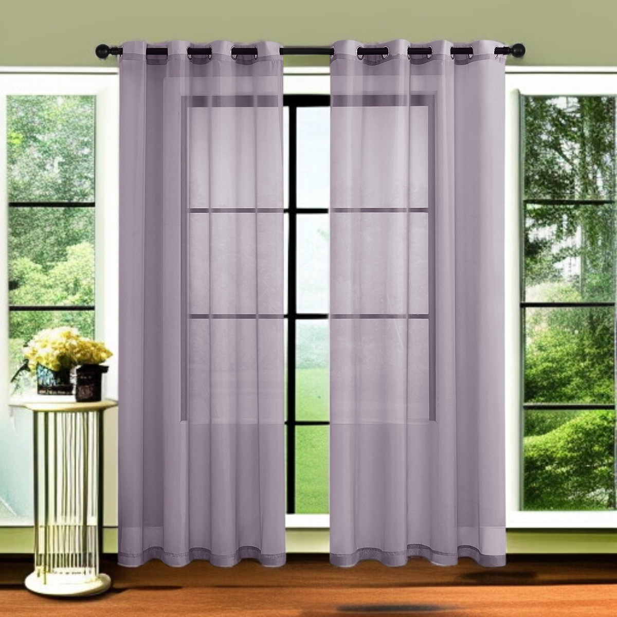 Halbverdunkelnde Fensterdekoration für Balkon, Einfarbiges Vorhang