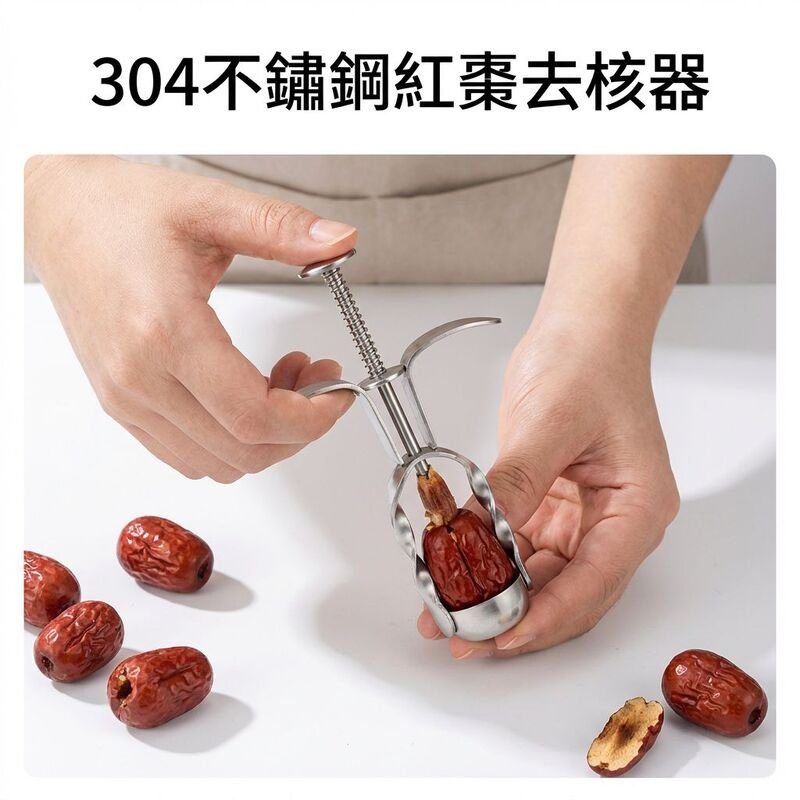 多功能山楂去核器，輕鬆去核，不留殘渣
