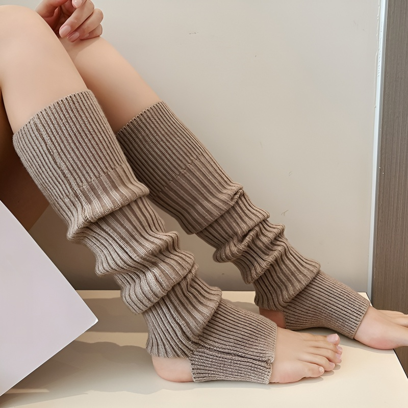 Thickened leg warmers/socks (with foot stirrups)