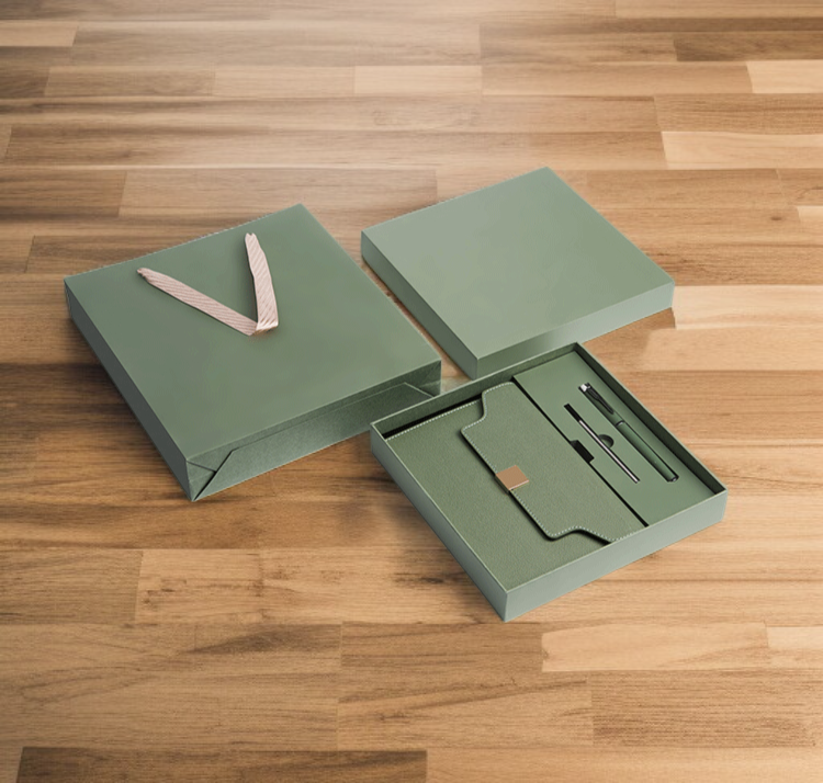 선물 포장된 노트북 세트 이미지