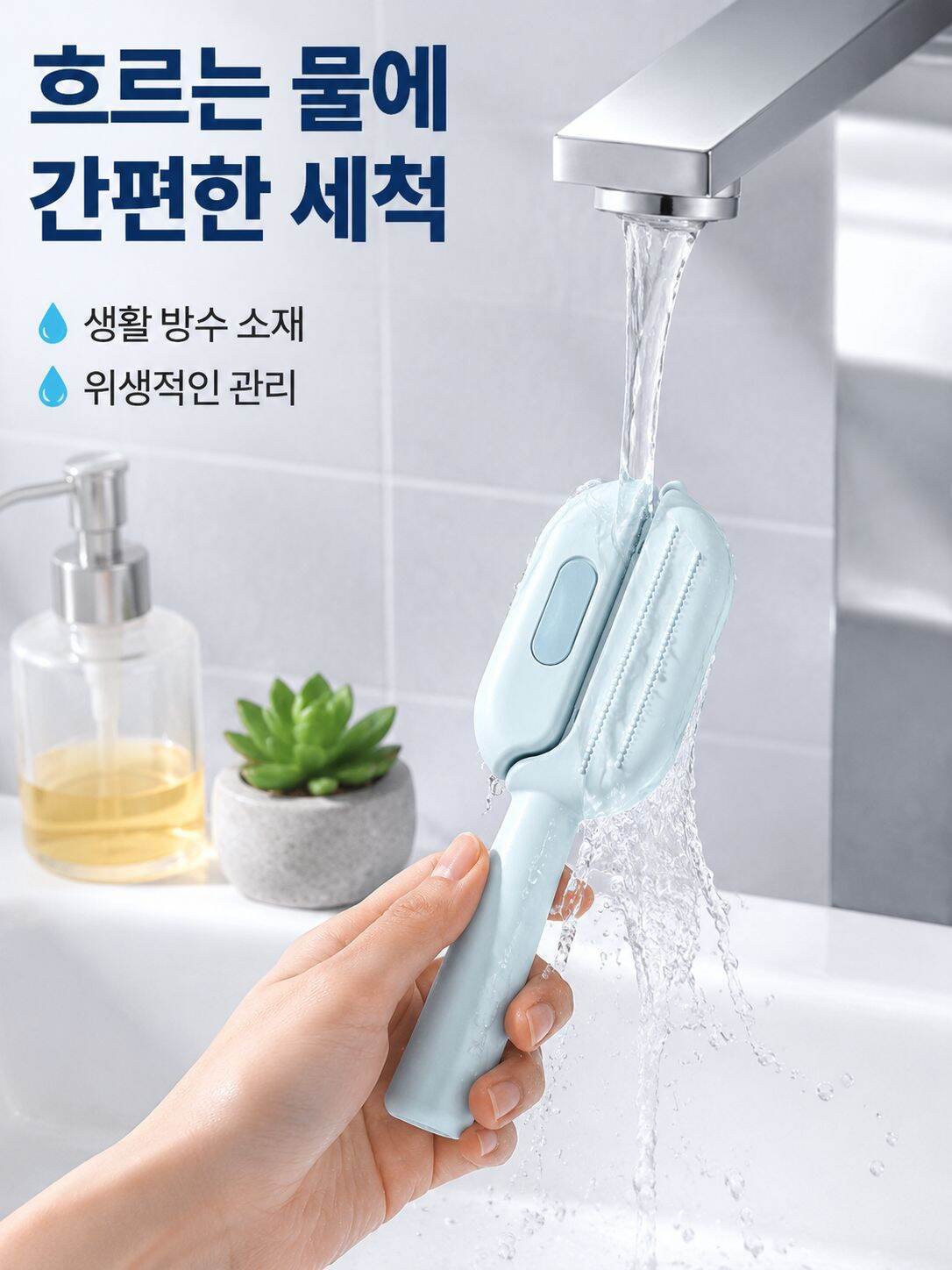 세척 가능한 애완견 털 제거 빗