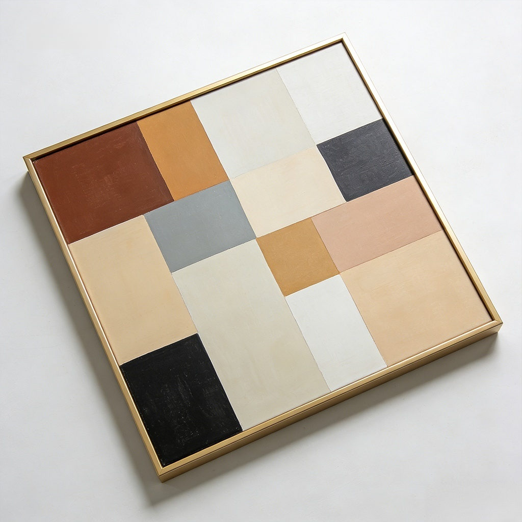 Set of minimalist paintings for contemporary living space