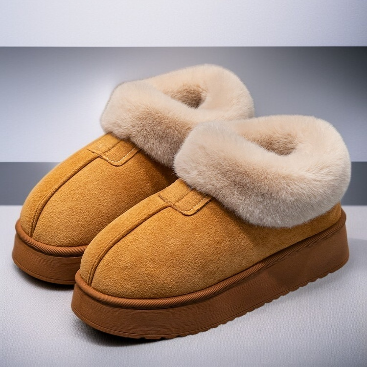 여성용 벨벳 양말의 두꺼운 바닥 클로즈업