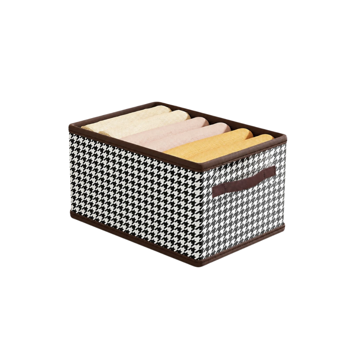 Boîte de rangement pour vêtements et linge en forme de patte d'oie, stable et empilable