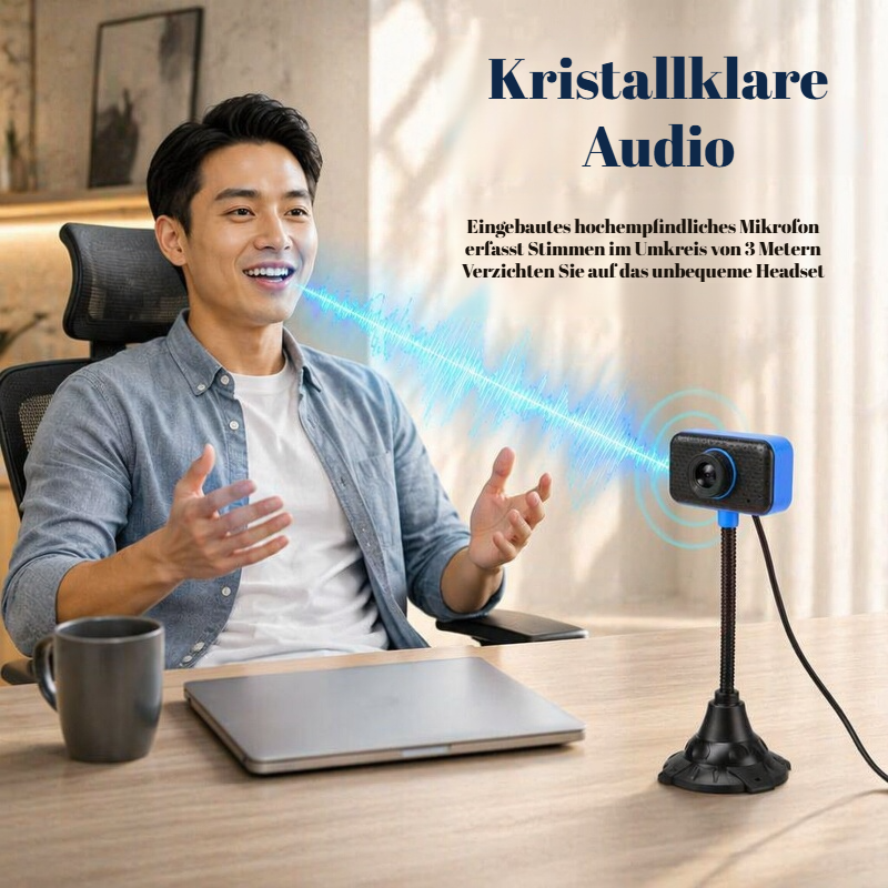 HD USB-Webcam, geeignet für Online-Kurse, Live-Streaming und Meetings