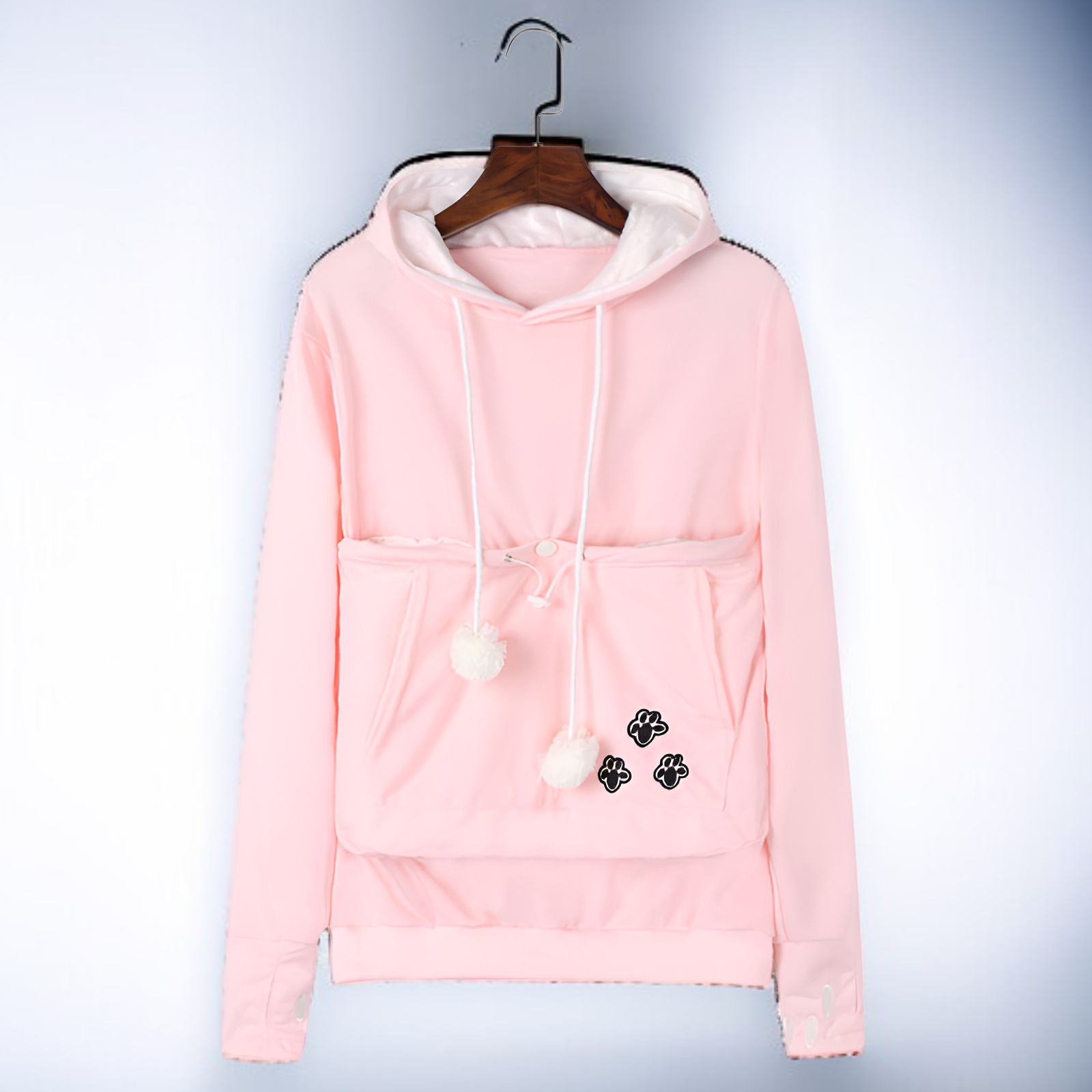 넉넉한 대형 포켓 디자인의 여성 스웨트셔츠